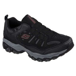 SKECHERS Men's Comfortable Slip On Sneakers, Black Nubuck, Size 9.5 Medium Width